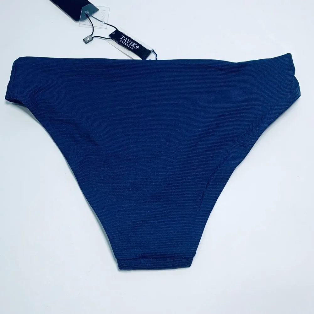NWT Tavik Ali‎ Full Bikini Bottom Ribbed Cobalt XS